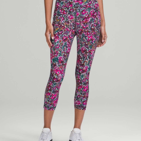 Lululemon Swift Speed High-Rise Crop 21" Floral Electric Multi - Picture 2 of 12